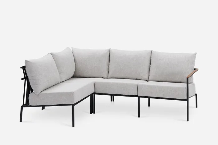 L shape sectional sofa set interior furniture modern living room sofa with ottoman