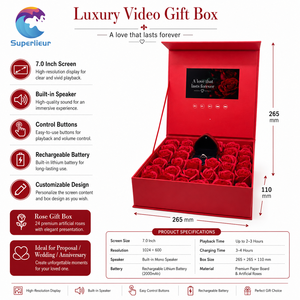 Écran LCD de boîtier vidéo numérique intelligent de 7 pouces Superlieur prend en charge les formats <span class=keywords><strong>JPG</strong></span>/<span class=keywords><strong>PNG</strong></span>/JPEG MP4 musique MP3 pour les invitations de mariage - Product Image 2