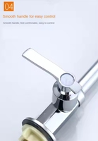 Robinet de lavabo moderne en plastique ABS chromé, monocommande, à arc haute, pivotant à 360°, avec aérateur, pour eau froide uniquement