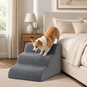 Pet Stairs 3-Step Non-Slip Stable <strong>Dog</strong> Stairs Indoor High Beds Adjustable Trunk Pet Bed <strong>Ramp</strong> <strong>Small</strong> <strong>Dog</strong> for <strong>Dog</strong> <strong>Ramp</strong> - Product Image 1
