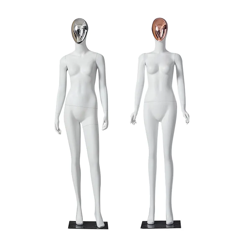 Gold Chrome Mannequin Head Fiberglass White Modern Shop Display Clothing Women Full Body Plastic Mannequin Female for Clothes