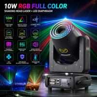 Luz Láser de Animación RGB MOKE de 10 W con 256 Patrones DMX 512, Equipo de Iluminación Profesional para Discotecas, Clubes, DJ y Escenarios