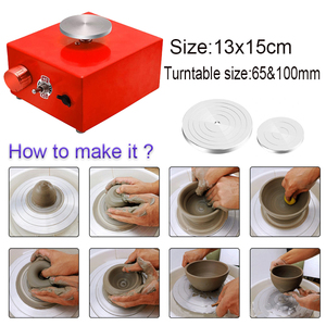 TOPEAST Mp-001 Machine à poterie électrique 12V pour l'art et l'artisanat en céramique, plateau à outils pour poterie DIY, disque abrasif carré OEM - Product Image 6