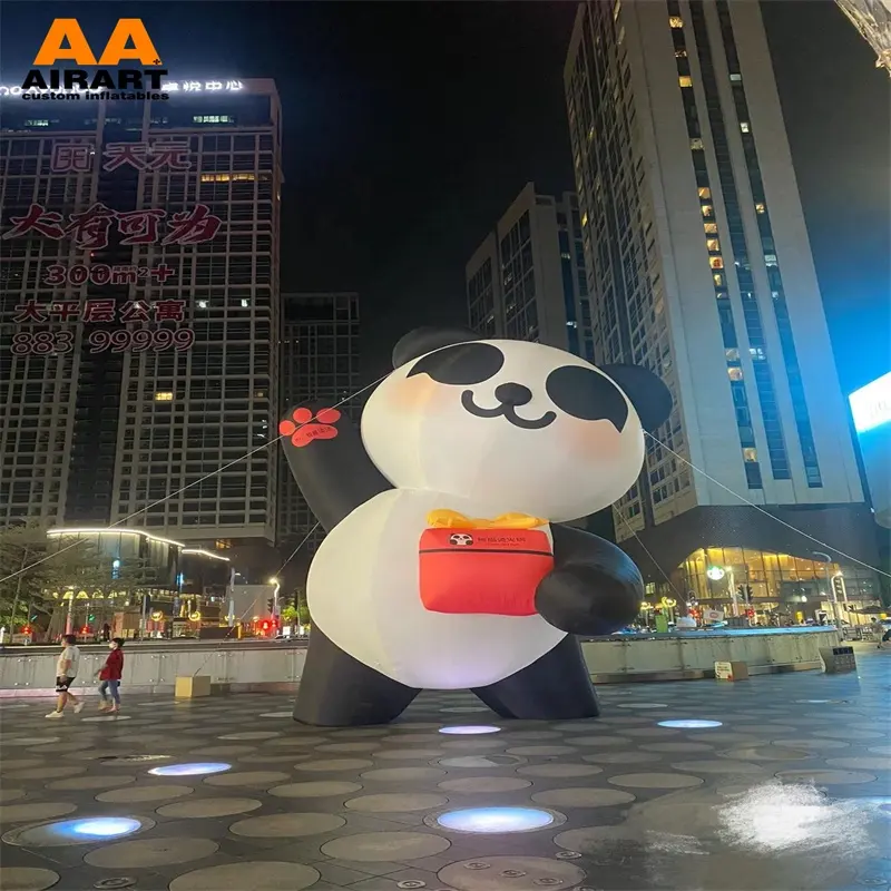 5 м/16 футов высокий большой размер активность рекламный надувной мультяшный панда воздушный шар животное