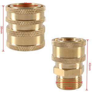 Conector rápido de latón para manguera de jardín, accesorio roscado macho de 19 mm para herramientas de riego - Product Image 1