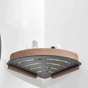 Étagère d'angle <span class=keywords><strong>de</strong></span> douche <span class=keywords><strong>en</strong></span> <span class=keywords><strong>bois</strong></span> avec support mural <span class=keywords><strong>en</strong></span> métal noir, organisateur d'angle <span class=keywords><strong>de</strong></span> <span class=keywords><strong>salle</strong></span> <span class=keywords><strong>de</strong></span> <span class=keywords><strong>bain</strong></span>, vente <span class=keywords><strong>en</strong></span> gros directe usine pour commandes <span class=keywords><strong>en</strong></span> gros - Product Image 2