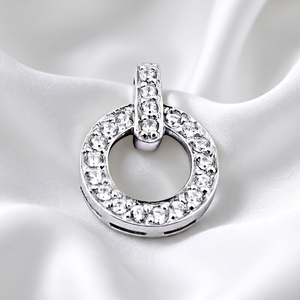 Pendentif pour femme en argent 925 plaqué rhodium avec zircone cubique, style géométrique unique, Art Palace - Product Image 3