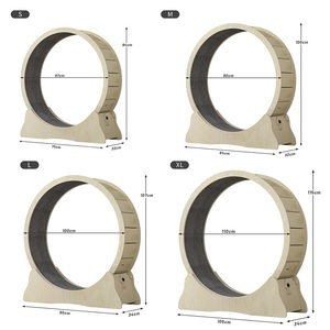 S/M/L/XL ménage en bois interactif chat escalade cercle <span class=keywords><strong>de</strong></span> <span class=keywords><strong>course</strong></span> chat jouet chat exercice roue <span class=keywords><strong>tapis</strong></span> roulant - Product Image 2