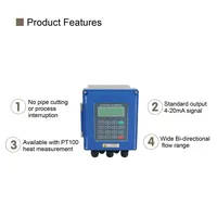 Appareil numérique mural à pince RS485 Modbus 4-20mA DN25-DN6000 pour eaux usées débitmètre ultrasonique