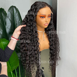 Groothandelsprijs 100% Menselijk Haar Mongool Ruw Haar Pruik Diepe Golf 5X5 Hd Kant Sluiting Pruik Lijmloze Pruik - Product Image 1