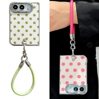 Nouvelle coque de téléphone minimaliste Ins pour iPhone Duo Fold, motif à pois, support en forme de cœur, anti-chute, couverture intégrale, antichoc