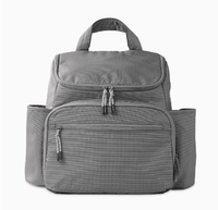 Sac à dos de maman portable, résistant à l'eau et imperméable, élégant, pour les voyages en plein air, rangement de couches pour bébé