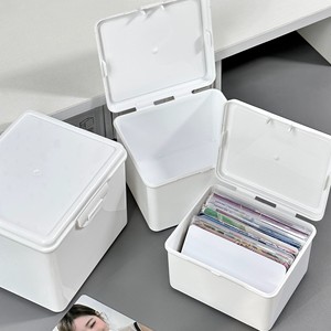 White Storage Box Rectangular Dustproof Covered For Household Organizing - Product Image 4