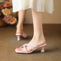 Cialisa Factory Vente en gros de tongs d'été, nouvelles chaussures ouvertes pour femmes, design tendance, élégantes tongs à talons hauts pour femmes