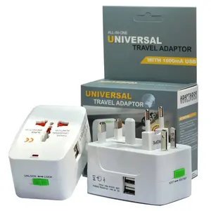 All in 1 universal USB travel adapter US EU AU UK plug international travel adapter european travel plug adapter