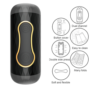 Masturbador masculino realista de succión de doble cabeza, Vagina de bolsillo, Juguetes sexuales para hombres - Product Image 5