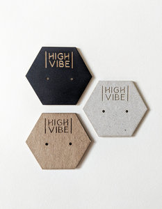 Cartes de présentation de bijoux en papier artistique personnalisées avec logo sur mesure et conception gratuite, forme et taille personnalisées pour les foires artisanales - Product Image 1