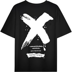 T-shirt à manches courtes pour hommes FOXA, 100% coton, imprimé graphique, vêtements décontractés d'été - Product Image 1