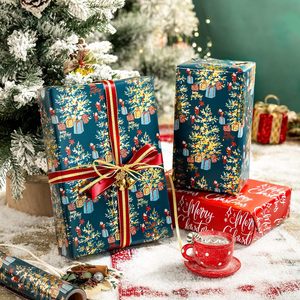 Christmas Wrapping <b>Paper</b> <b>Roll</b> 17 Inch x 33 Feet Double Side Reversible Gift <b>Wrap</b> for Holiday Crafting - Product Image 3
