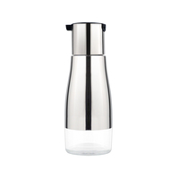 Pulvérisateur d'huile en verre de 320 ml en acier inoxydable quatre tons, durable et anti-chute, pour cuisine