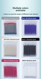 100 Pezzi <span class=keywords><strong>Ricariche</strong></span> per Penna Gel <span class=keywords><strong>Cancellabili</strong></span> Termosensibili Lunghezza 1mm Inchiostro Blu Solubile in Acqua per Marcatori su Pelle - Product Image 3