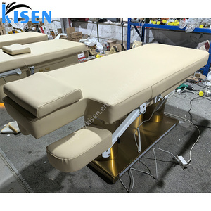 Lit de massage chauffant électrique KISEN Gold Base à 3 moteurs, lit de beauté facial réglable, télécommande manuelle, lit de soin spa - Product Image 3