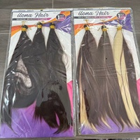 Extensions de cheveux synthétiques lisses pour tresses, 22 pouces, résistantes à la chaleur, pour tressage au crochet, noir, brun, blond