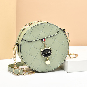 Nova Chegada Bolsa Redonda Mini em Forma de Gato, Estilo Coreano, Bolsa de Ombro com Corrente em Couro PU para Mulheres - Product Image 4
