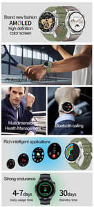 Montre connectée HK4 avec grand écran AMOLED de 1,43 pouce, application Co-Fit, appels Bluetooth, moniteur de fréquence cardiaque, bracelet en silicone, Relogio Smartwatch - Product Image 4