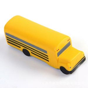 School Bus Shaped Foam Stress <b>Ball</b> with Custom Logo-Anti-Stress <b>Squeeze</b> Toy for Corporate Promotional Gifts - Product Image 1