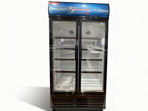 Vitrine réfrigérée verticale à deux portes en verre de 553 L, refroidissement direct, pour supermarché, blanche - Product Image 2