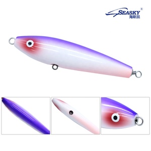 SEASKY 55g 85g 120g  <span class=keywords><strong>Plug</strong></span> en <span class=keywords><strong>bois</strong></span> de cèdre 6 pouces 7 1/2 pouces 9 1/2 pouces Leurre coulant pour la pêche au thon en eau salée - Product Image 2