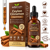Gouttes buvables de cannelle de Ceylan à marque privée pour le soutien du métabolisme et l'énergie – Véritable extrait de cannelle – Service OEM