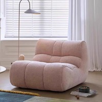 Fauteuil de salon moderne minimaliste en tissu, sans cadre, compressé sous vide, rembourré en mousse, pour chambre à coucher et mobilier de maison