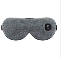 Masque de sommeil occultant sans fil rechargeable en soie chauffant pour la relaxation des yeux fatigués en voyage