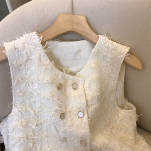 <span class=keywords><strong>Gilet</strong></span> ample pour <span class=keywords><strong>femme</strong></span>, col rond, style rétro polyvalent, nouvelle collection été 2026, vente en gros pour boutiques - Product Image 5