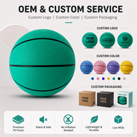 Ballon de basket silencieux d'entraînement intérieur de marque Elite Zhejiang, taille 7, 29,5 pouces, mousse PU 340g, toucher doux, faible bruit