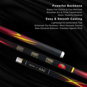 <span class=keywords><strong>Canne</strong></span> <span class=keywords><strong>à</strong></span> pêche en carbone ultra-légère AEROKUN pour eau douce avec technologie taïwanaise H, dure et télescopique - Product Image 3