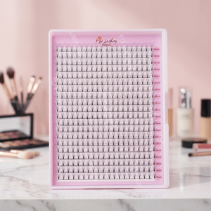 NQ vente en gros de haute qualité cheveux synthétiques éventail extensions de cils individuels faits à la main naturel long naturel doux 2025 - Product Image 2