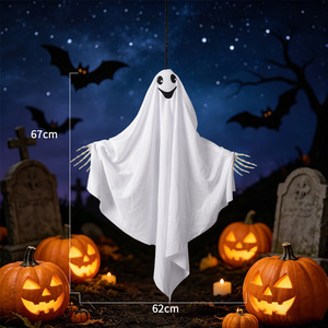 Decorazione <span class=keywords><strong>Halloween</strong></span> Horror Fantasma Piccolo Spaventoso Bianco da Appendere per Interni, con Design a Mano Regolabile, per Commercio Transfrontaliero - Product Image 3
