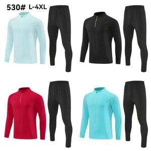 Ensemble de course à manches longues en polyester grande taille pour <span class=keywords><strong>homme</strong></span>, <span class=keywords><strong>tenue</strong></span> de match de football printemps/automne/hiver - Product Image 2