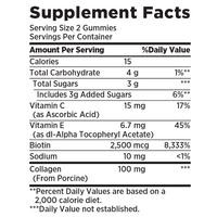 Complément alimentaire OEM Advanced Nutrition Hair Skin Nails Gummies pour réparer les cheveux cassants, éclaircir la peau et renforcer les ongles, mélange de biotine et de collagène