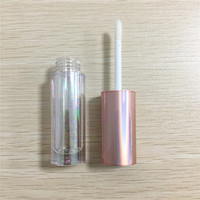 Sun-Pack Échantillon Gratuit Cylindre Brillant À Lèvres Conteneurs, Rond Violet Lipgloss Tube Personnalisé Cosmétique Cas