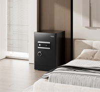 Vente chaude tout en acier bijoux coffre-fort coffre-fort empreinte digitale serrure clé boîte de rangement pour antivol maison coffres-forts