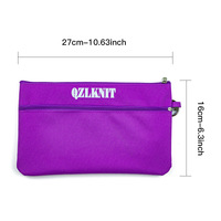 Juego de Agujas Circulares Intercambiables de Aluminio Morado en 13 Tamaños con Bolsa de Tela para Proyectos de Tejido de Suéteres DIY
