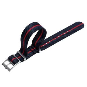 <span class=keywords><strong>Bracelet</strong></span> de montre de luxe en nylon sergé personnalisé <span class=keywords><strong>Bracelet</strong></span> en tissu <span class=keywords><strong>Bracelet</strong></span> de montre respirant à passage unique 20mm 22mm Bracelets de montre - Product Image 6