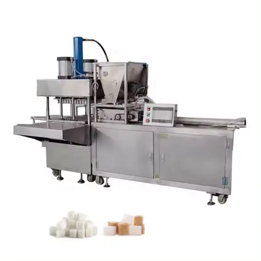 Büyük ölçekli jagcube yapma makinesi Mung fasulye kek küp şeker presleme üretim hattı otomatik şeker küp yapma makinesi