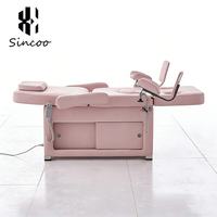 Lit de massage électrique multifonctionnel avec rangement intégré, revêtement en cuir PU, 2 moteurs, pour entrepôt et hôtel