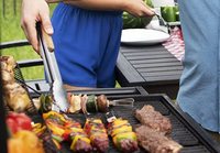 Outil de cuisson pour barbecue, pinces alimentaires, lame en acier inoxydable, barbecue, cuisson, cuisson, gril, pince à aliments avec manche en bois