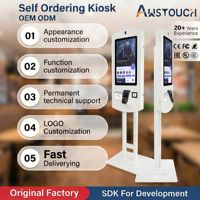 Kiosque de billetterie 27 pouces avec système de gestion des files d'attente, écran tactile, imprimante et terminal de vente pour hôpitaux, écoles et cinémas